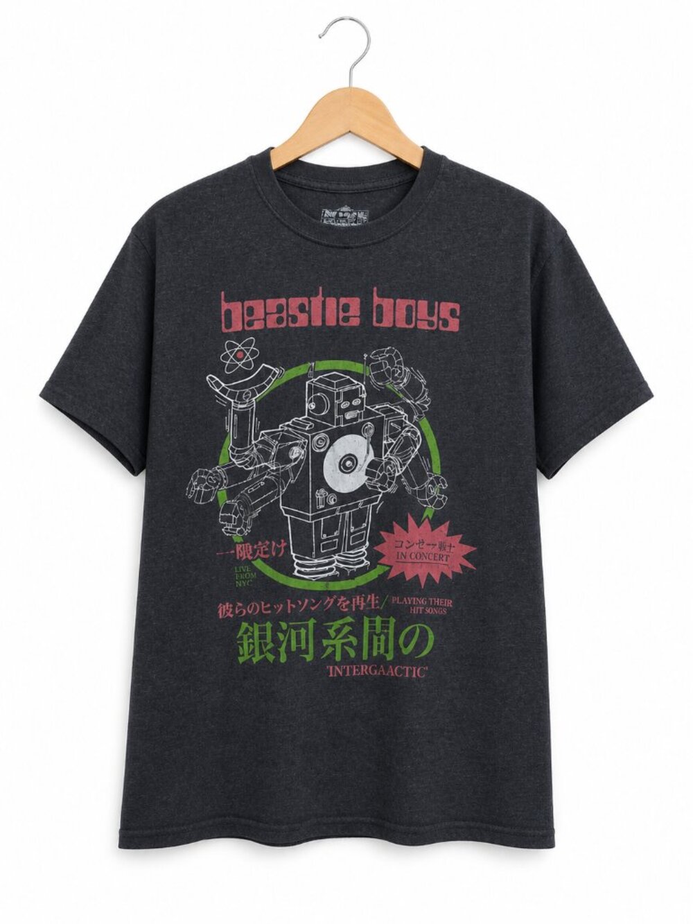 BEASTIE BOYS | Grey Pink & Green Band Graphic Tee Shirt – Large